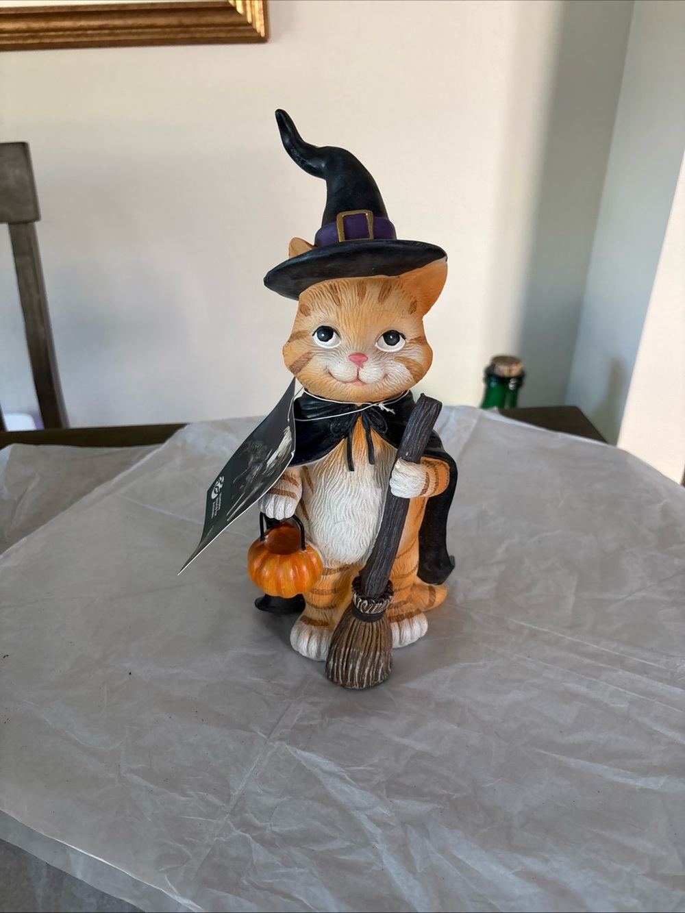 Humane World For Animals Halloween Cat Figurine W Witch Costume Seasonal Decor